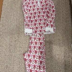 Girls Roller Rabbit Pink Monkey Pajama Set